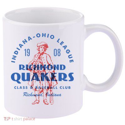 Indiana Ohio League Richmond Quakers 11oz C Handle Ceramic Mug