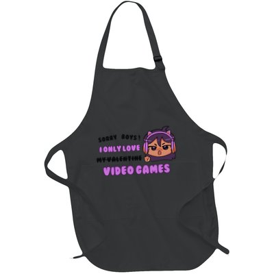 I Only Love Video Games Headphones Cat Ears Apron