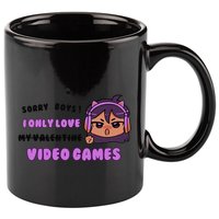 I Only Love Video Games Headphones Cat Ears 11oz C Handle Ceramic Mug