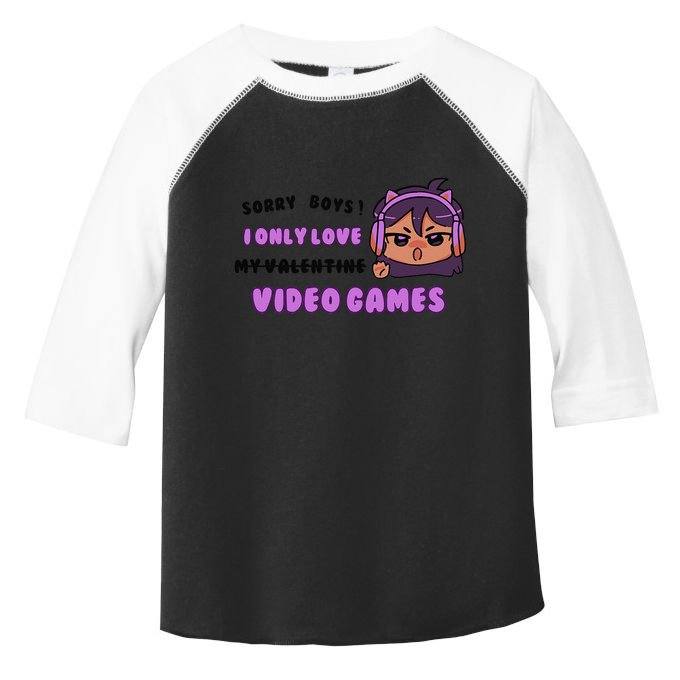 I Only Love Video Games Headphones Cat Ears Toddler Fine Jersey T-Shirt