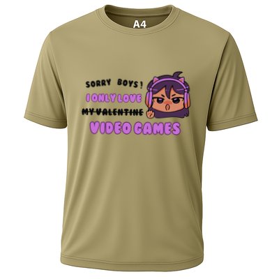 I Only Love Video Games Headphones Cat Ears Performance Shirt