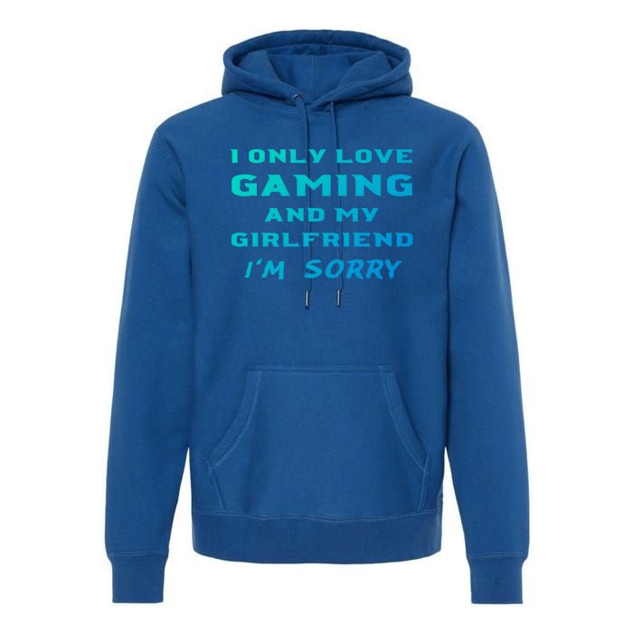 I Only Love Gaming And My Friend Sorry Gamer Friend Funny Gift Premium Hoodie