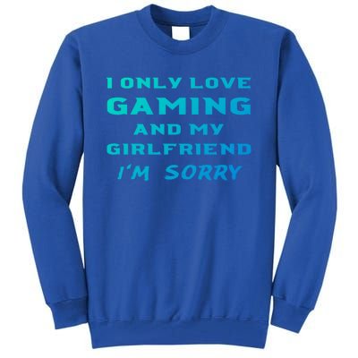 I Only Love Gaming And My Friend Sorry Gamer Friend Funny Gift Tall Sweatshirt