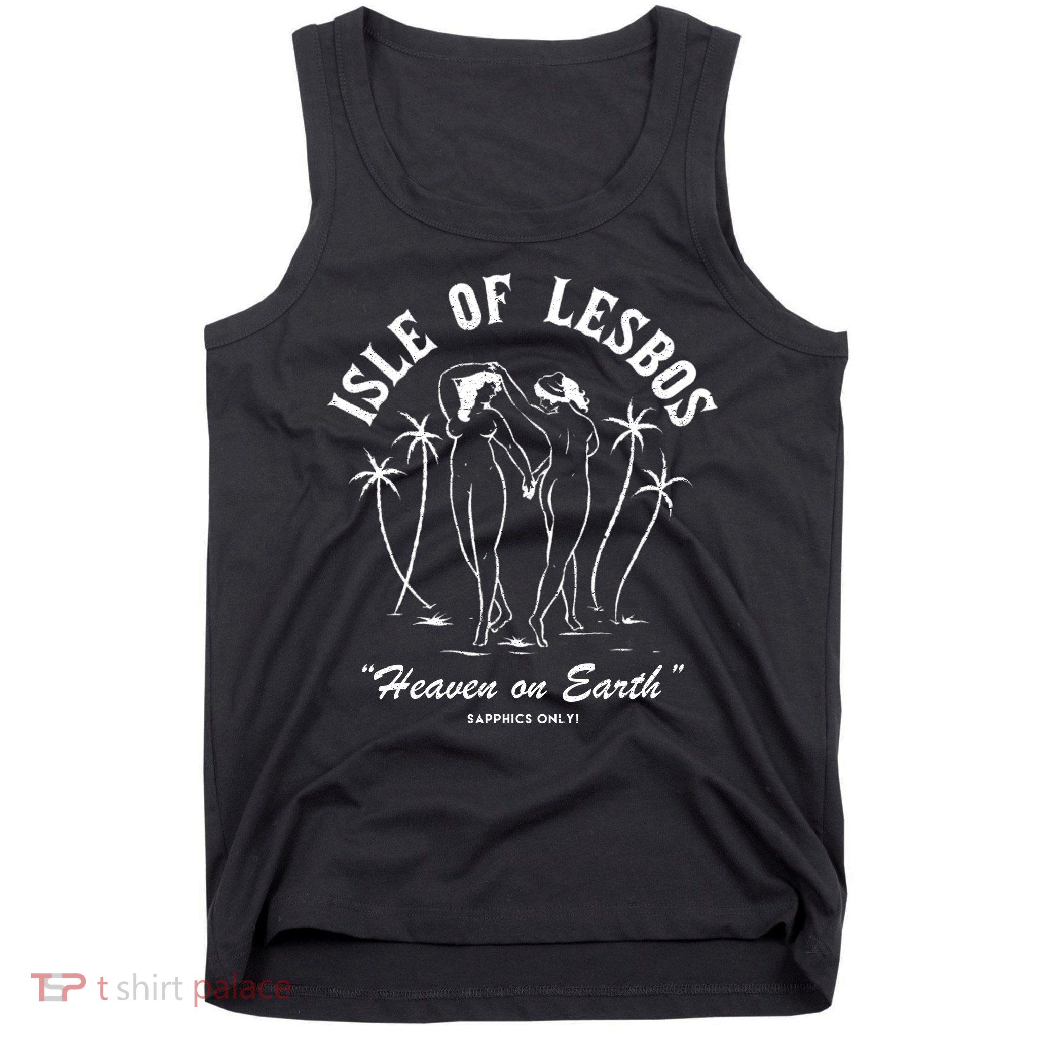 Isle Of Lesbos Heaven On Earth Lesbian Pride Tank Top