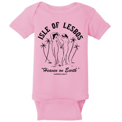 Isle Of Lesbos Heaven On Earth Lesbian Pride Baby Bodysuit
