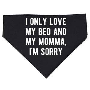 I Only Love My Bed And My Momma USA-Made Doggie Bandana