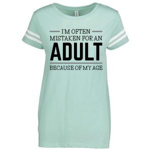 Im Often Mistaken For An Adult Because Of My Age Funny Birthday Gift Enza Ladies Jersey Football T-Shirt