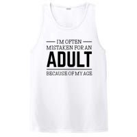 Im Often Mistaken For An Adult Because Of My Age Funny Birthday Gift PosiCharge Competitor Tank