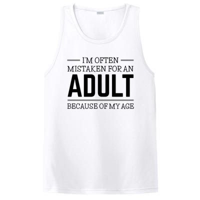 Im Often Mistaken For An Adult Because Of My Age Funny Birthday Gift PosiCharge Competitor Tank