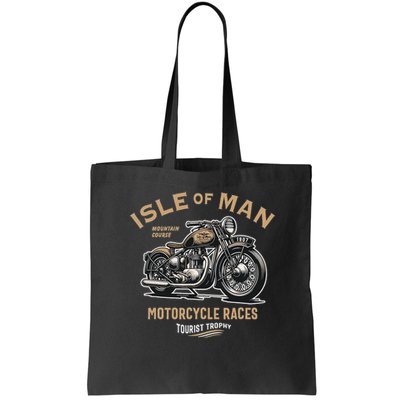 Isle Of Man Tt Races Vintage Motorcycle Retro Design Bag