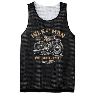 Isle Of Man Tt Races Vintage Motorcycle Retro Design Mesh Reversible Basketball Jersey Tank
