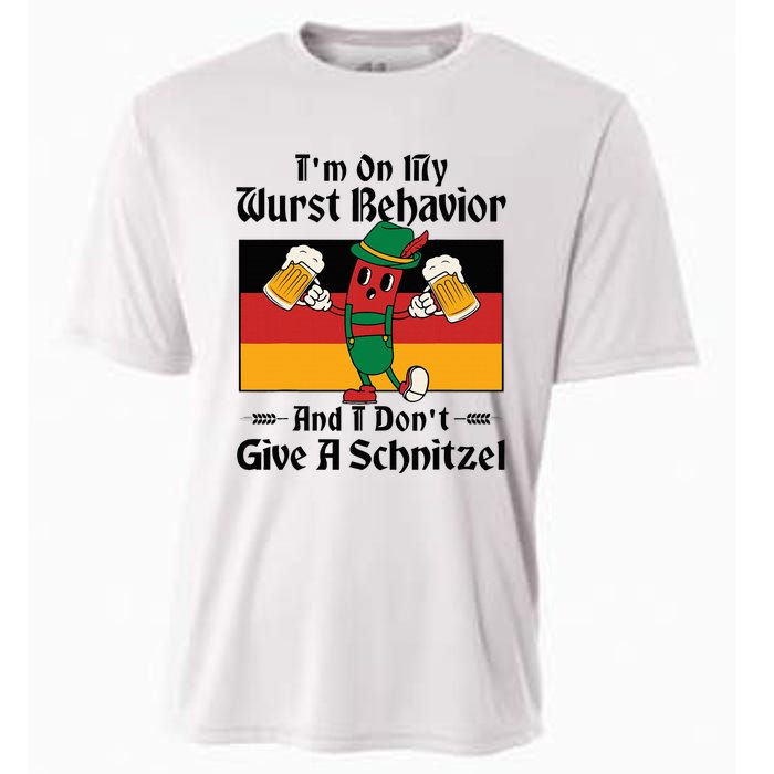 IM On My Wurst Behavior And I DonT Give A Schnitzel Cooling Performance Crew T-Shirt