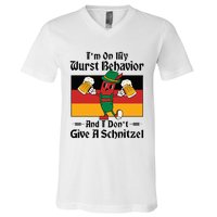 IM On My Wurst Behavior And I DonT Give A Schnitzel V-Neck T-Shirt