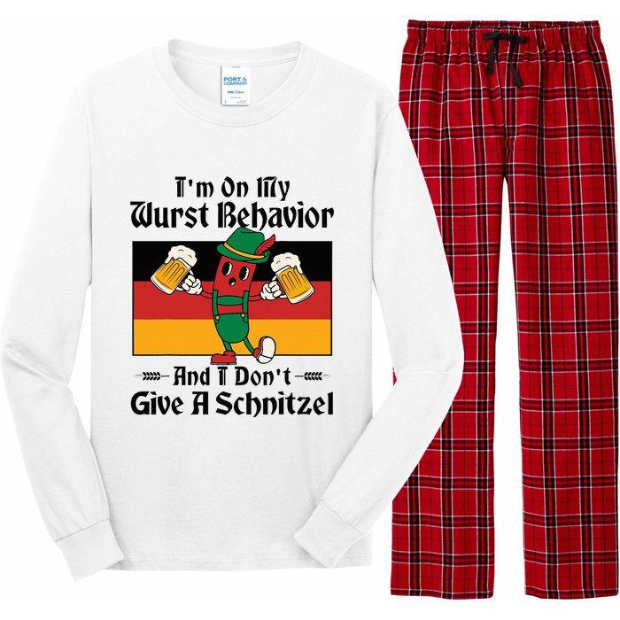 IM On My Wurst Behavior And I DonT Give A Schnitzel Long Sleeve Pajama Set