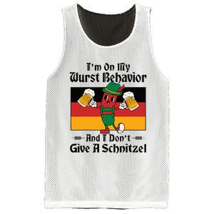 IM On My Wurst Behavior And I DonT Give A Schnitzel Mesh Reversible Basketball Jersey Tank