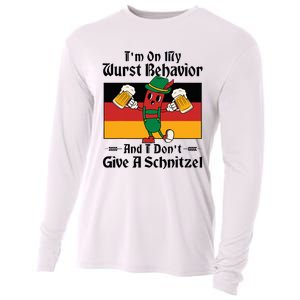 IM On My Wurst Behavior And I DonT Give A Schnitzel Cooling Performance Long Sleeve Crew