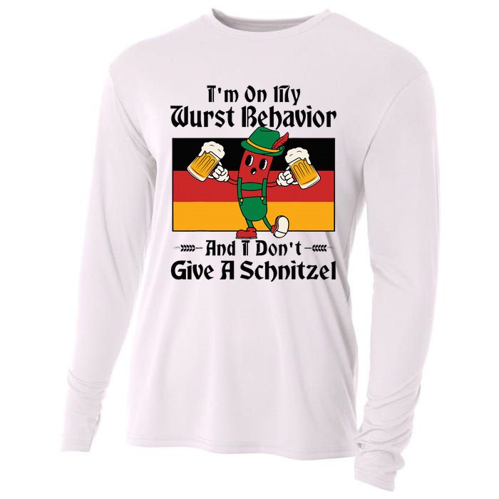 IM On My Wurst Behavior And I DonT Give A Schnitzel Cooling Performance Long Sleeve Crew