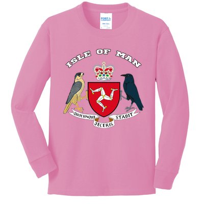 Isle Of Man Coat Of Arms Of Coat Of Arm Flag Manx Kids Long Sleeve Shirt