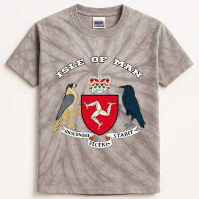 Isle Of Man Coat Of Arms Of Coat Of Arm Flag Manx Kids Tie-Dye T-Shirt