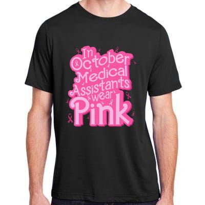 In October Medical Assistant wear pink CMA Breast Cancer Adult ChromaSoft Performance T-Shirt