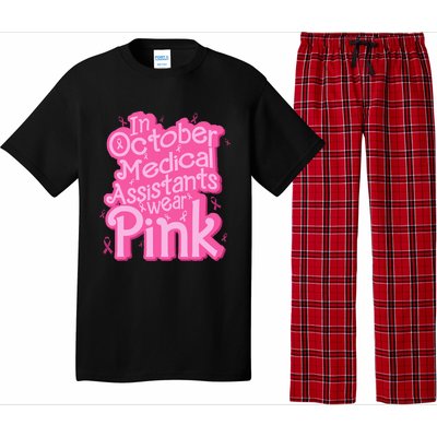 In October Medical Assistant wear pink CMA Breast Cancer Pajama Set