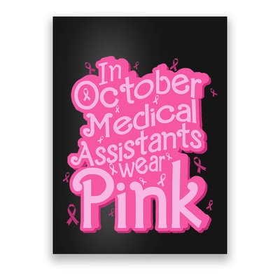 In October Medical Assistant wear pink CMA Breast Cancer Poster