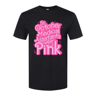 In October Medical Assistant wear pink CMA Breast Cancer Softstyle CVC T-Shirt