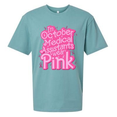 In October Medical Assistant wear pink CMA Breast Cancer Sueded Cloud Jersey T-Shirt