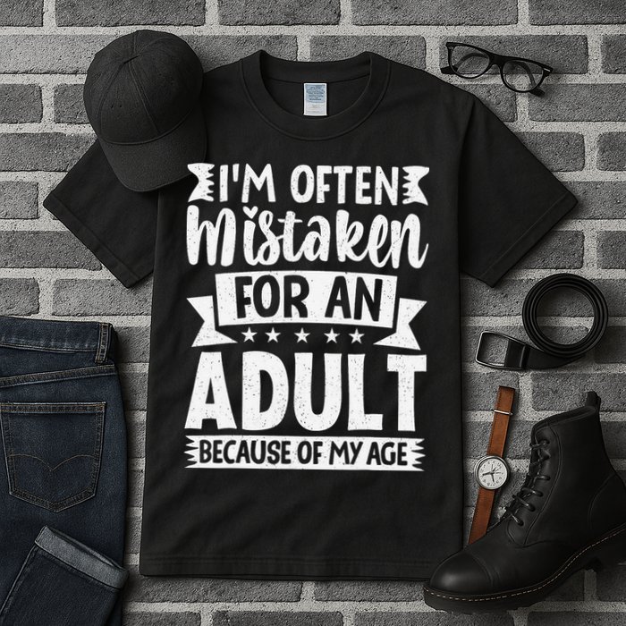 Im Often Mistaken For An Because Of My Age Funny Tall T-Shirt