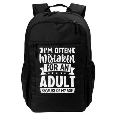 Im Often Mistaken For An Because Of My Age Funny Backpack