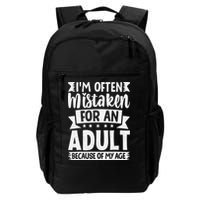 Im Often Mistaken For An Because Of My Age Funny Backpack