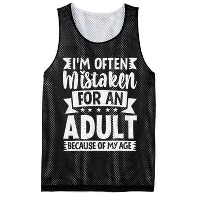 Im Often Mistaken For An Because Of My Age Funny Mesh Reversible Basketball Jersey Tank