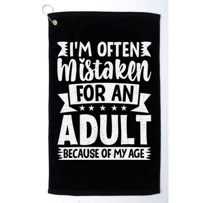 Im Often Mistaken For An Because Of My Age Funny Golf Towel