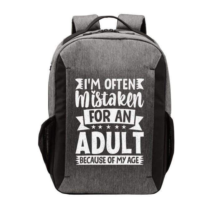 Im Often Mistaken For An Because Of My Age Funny Vector Backpack