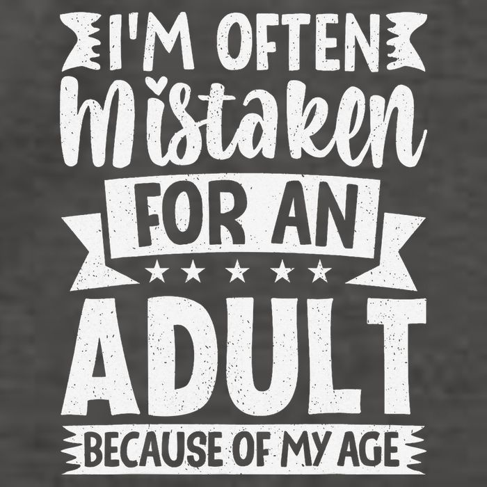 Im Often Mistaken For An Because Of My Age Funny Vector Backpack