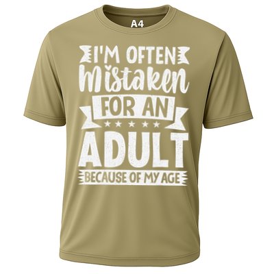 Im Often Mistaken For An Because Of My Age Funny Cooling Performance Crew T-Shirt