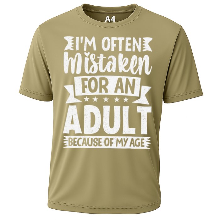 Im Often Mistaken For An Because Of My Age Funny Cooling Performance Crew T-Shirt