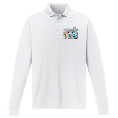 ItS Okay Mental Health Breakdown Performance Long Sleeve Polo