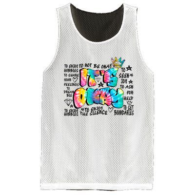 ItS Okay Mental Health Breakdown Mesh Reversible Basketball Jersey Tank