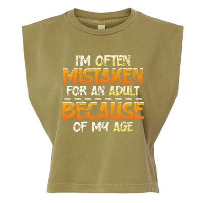 IM Often Mistaken For An Adult Because Of My Age Birthday Garment-Dyed Women's Muscle Tee