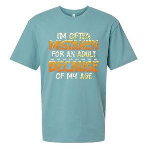 IM Often Mistaken For An Adult Because Of My Age Birthday Sueded Cloud Jersey T-Shirt