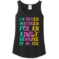 IM Often Mistaken For An Adult Because Of My Age Funny Ladies Essential Tank