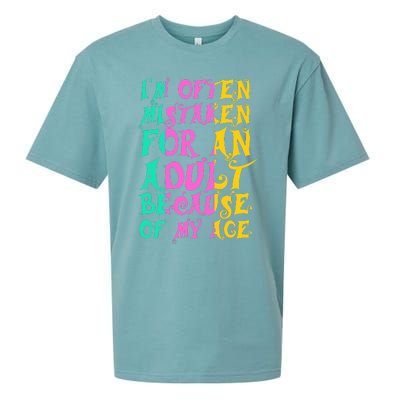 IM Often Mistaken For An Adult Because Of My Age Funny Sueded Cloud Jersey T-Shirt