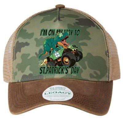 Im On My Way To St Patricks Day Dinosaur Legacy Tie Dye Trucker Hat