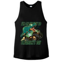 Im On My Way To St Patricks Day Dinosaur Ladies PosiCharge Tri-Blend Wicking Tank