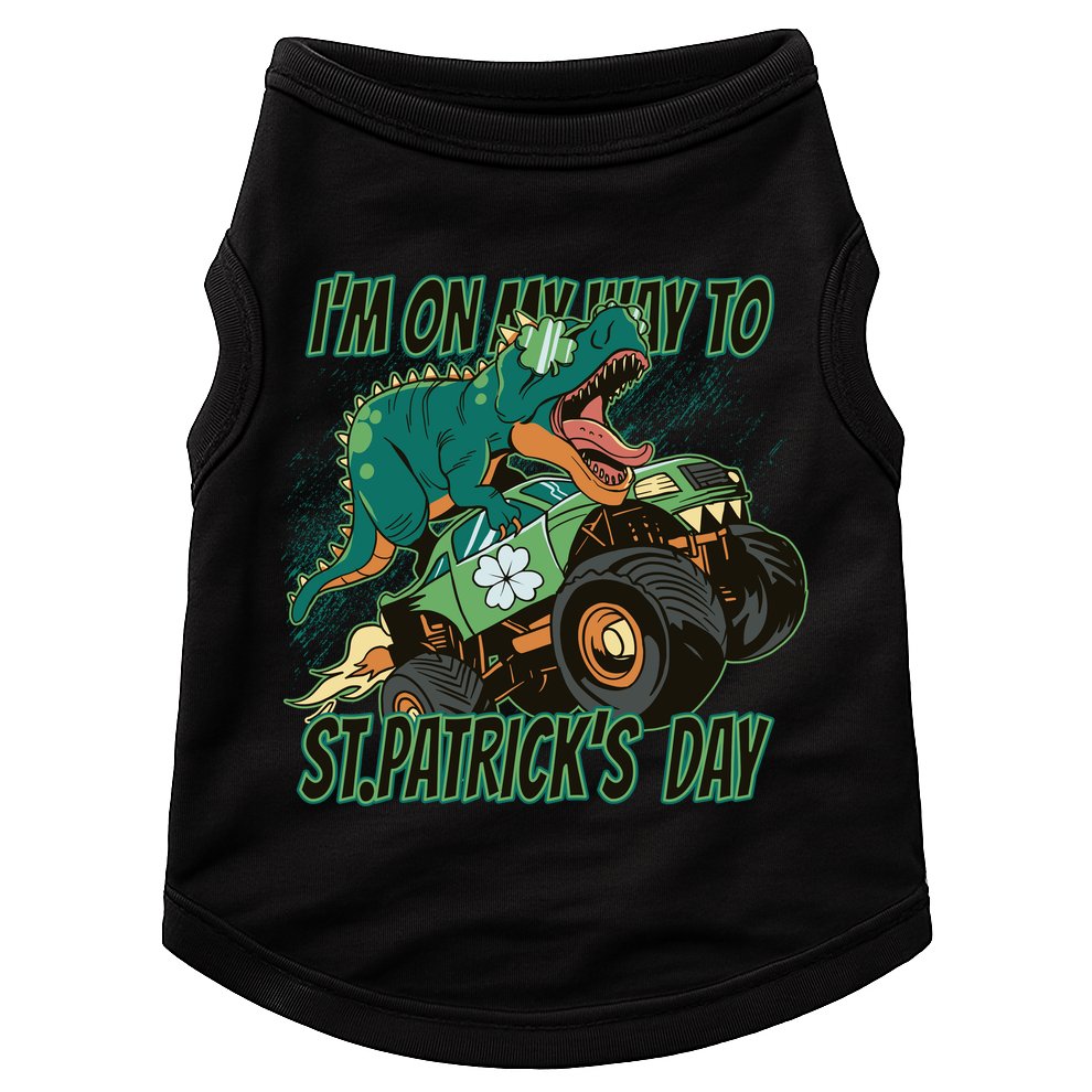 Im On My Way To St Patricks Day Dinosaur Doggie Tank
