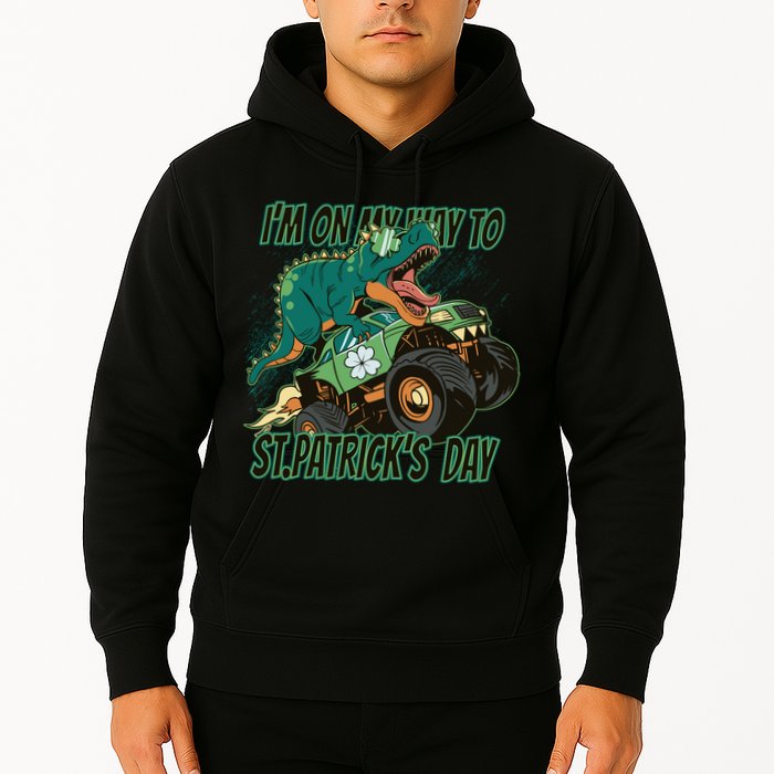 Im On My Way To St Patricks Day Dinosaur Hoodie