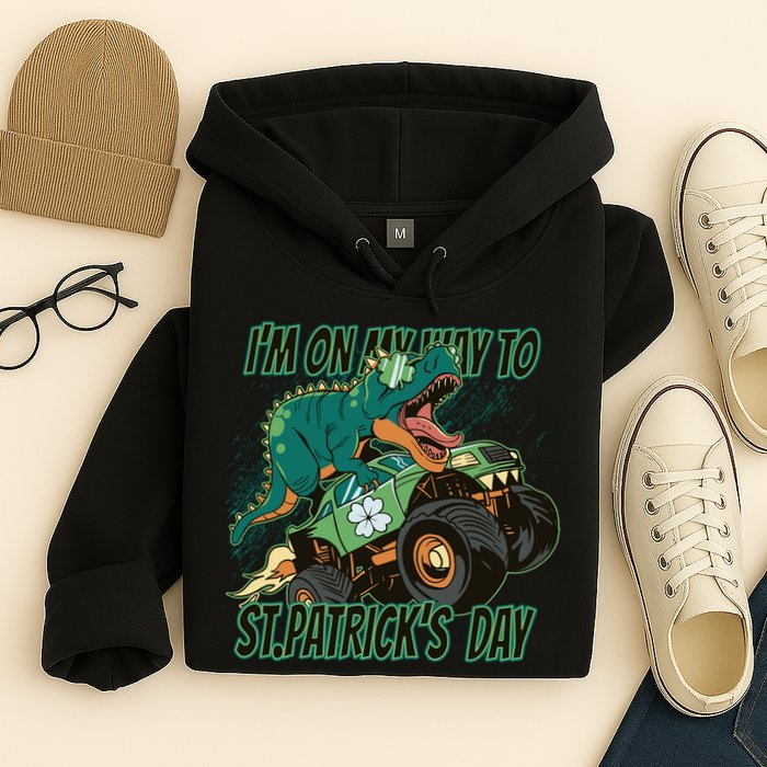 Im On My Way To St Patricks Day Dinosaur Hoodie
