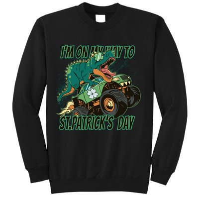 Im On My Way To St Patricks Day Dinosaur Sweatshirt