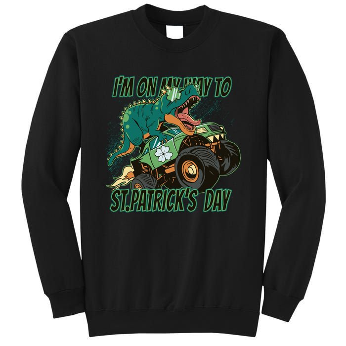 Im On My Way To St Patricks Day Dinosaur Sweatshirt